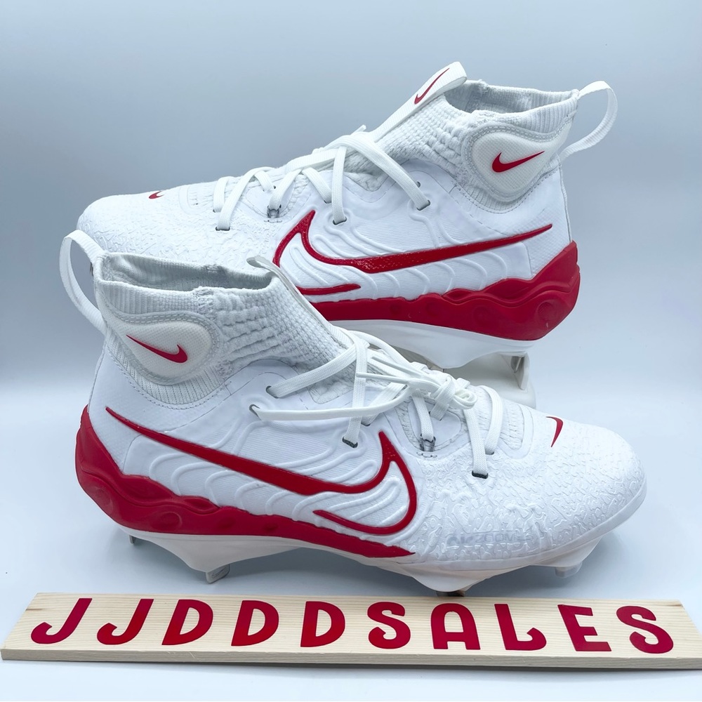 Nike Alpha Huarache NXT Baseball Cleats White Red DJ6517-104 Men’s Sz 7.5 NEW